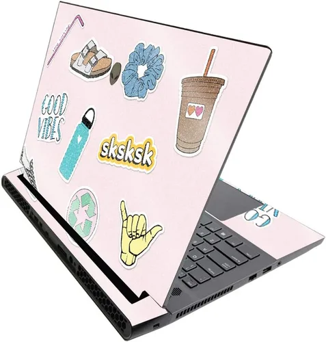 Miniatura 732 de MightySkins - Skin brillante con purpurina para Alienware M17 R3 (2020) y M17 R4 (2021) - Diversión de los años 90 Acabado duradero con purpurina