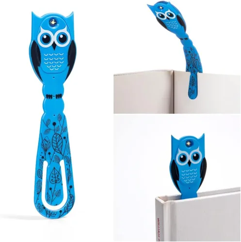 Regalos para Lectores y Escritores Luz de Lectura con Marcador Búho - Luz para Leer en la Cama de 2 en 1 con Clip para Niños, Luces Lindas de Viaje,