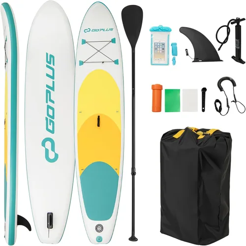 Miniatura 29 de Goplus Tabla de remo inflable de pie, 10 pies/10.5 pies/11 pies con paquete de accesorios, paleta ajustable, bolsa de transporte, aleta, bomba