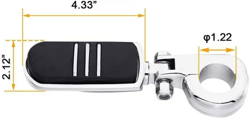 Miniatura 2 de Green-L Estriberas universales para motocicleta de 1 1/4 pulgadas con abrazadera P para Harley Sportster Softail Dyna Touring Road King Street Glide
