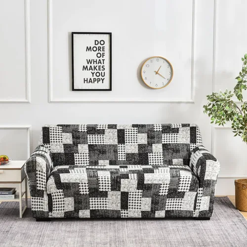 Miniatura 9 de AURLOE Funda de sofá estampada, Juego de funda elástica para sillón, funda de sofá biplaza con patrones para sillón con cojines de 2 plazas