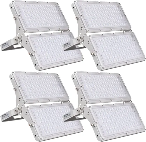 Miniatura 20 de papasbox Luz de inundación LED de 100 W para exteriores, luces de seguridad para exteriores de 8000 lúmenes, luces LED blancas cálidas de 3000 K