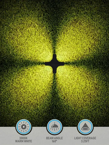Miniatura 5 de LEONLITE Paquete de 12 luces de paisaje de bajo voltaje, efectos de iluminación únicos, luces LED de camino, 172 lúmenes, 3 W, 12-15 V CA/CC, IP65