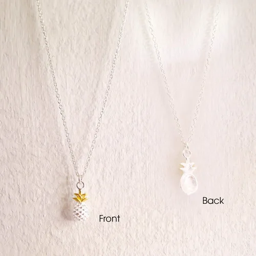 Miniatura 4 de Be Like A Pineapple Necklace – Sterling Silver 18'' – Motivational Gift for Women, Teens, Daughters – Stand Tall, Be Sweet, Wear Your Crown – Dainty