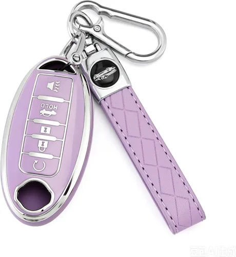 Miniatura 9 de Joilery Funda para llavero para Nissan Rogue Altima Accesorios, Compatible con llave de 4 botones, Carcasa protectora de TPU para Sentra, Murano