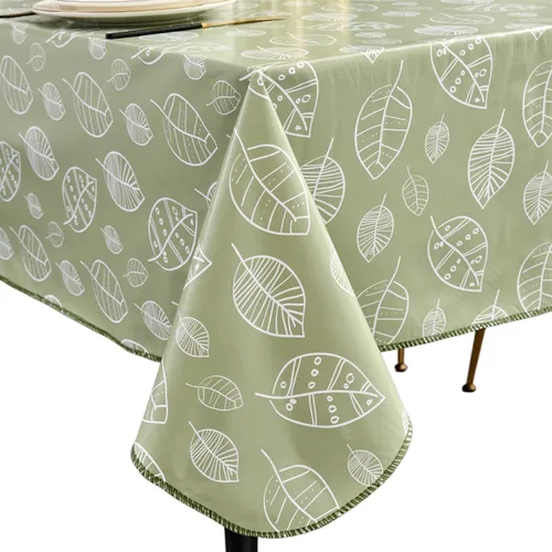 Miniatura 12 de Pioggia Mantel de vinilo con parte trasera de franela, impermeable, a prueba de aceite, mantel de PVC, cubierta de mesa de plástico lavable a prueba