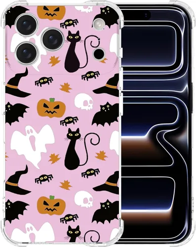 Miniatura 20 de Funda transparente de Halloween para Google 6a, con patrón de fantasma, funda protectora de TPU suave, delgada, a prueba de golpes, para niños