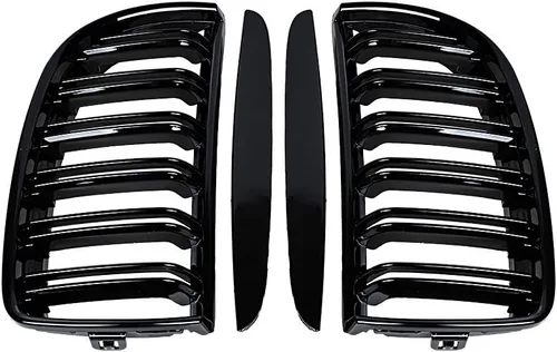 Miniatura 12 de Rejilla de Riñón Cromada con Malla Brillante en Negro Compatible con BMW 323i 325xi 330i 328i 328xi 335i 335xi E90 E91 Pre-LCI de 2005-2008