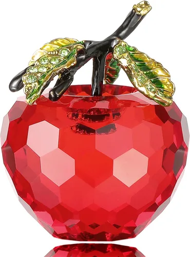 Miniatura 7 de Figura de manzana de cristal de Vie jeune, pisapapeles de estatua hecha a mano, adorno para decoración del hogar, artesanías de cristal