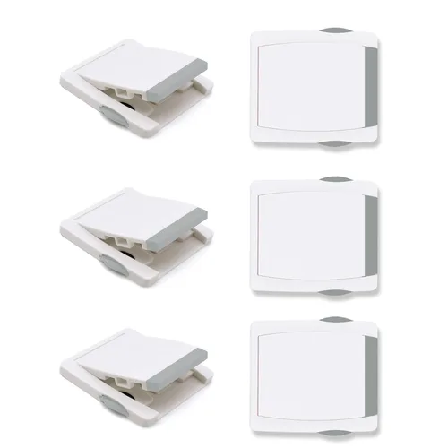 Miniatura 8 de Goodv Cerradura de puerta corrediza para ventana a prueba de niños, 4 paquetes grises
