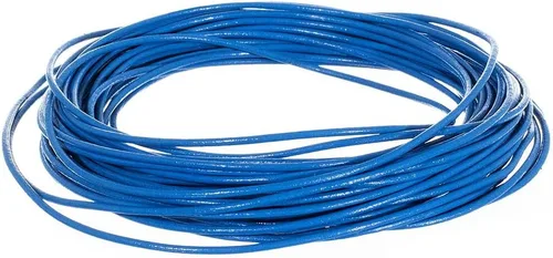Miniatura 29 de Tiras redondas de cuero genuino de 0.079 pulgadas para pulseras, collares, cuentas y otras joyas – 10 yardas / 29.9 ft – turquesa