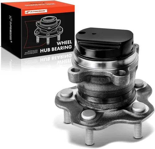 A-Premium Cojinete de rueda trasera y conjunto de cubo con 5 lengüetas compatible con Nissan Rogue 2014-2020, Rogue Sport 2017-2022, Qashqai