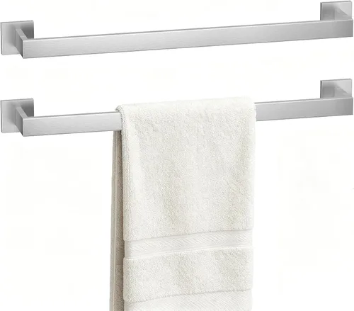 Miniatura 12 de Kit de 10 piezas de accesorios de baño - Juego de acero inoxidable SUS304 con acabado cepillado, que incluye 2 barras de toalla de 23.6 pulgadas, 2