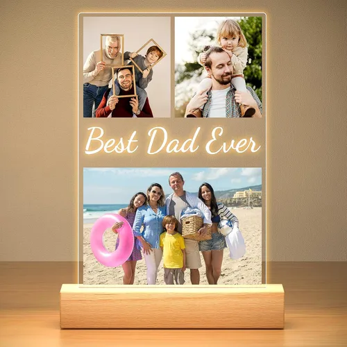 KoxSmar Marcos de fotos personalizados con foto, marco de fotos personalizado con luz nocturna, marcos de fotos personalizados, regalos