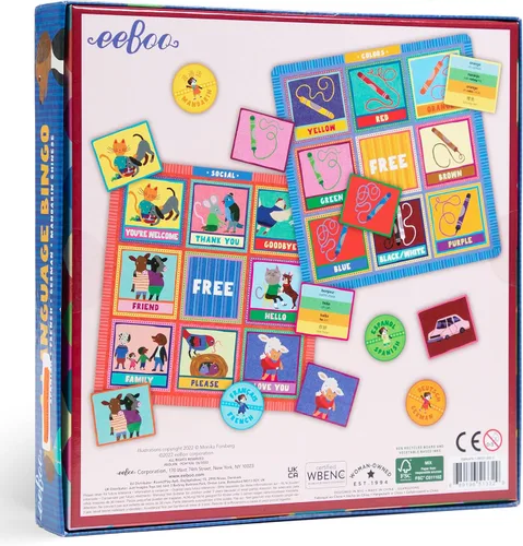 Miniatura 2 de eeBoo Juego de bingo en 4 idiomas/Español, Francés, Alemán, Chino Mandarín/Edades 3+