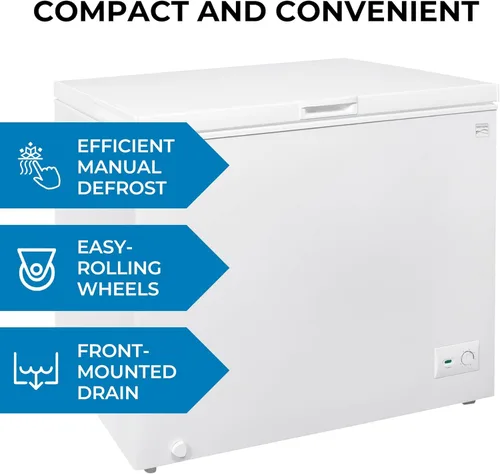 Miniatura 3 de Kenmore - Congelador profundo, 1 canasta, listo para garaje, almacenamiento de carne, drenaje frontal, Congelador para el hogar, apartamento