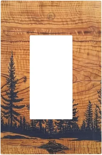 Miniatura 15 de Placa de pared decorativa en blanco de 1 gang sin dispositivo para receptáculo hippie de mediados de siglo 1970 años 60 abstracto boho años 70 sol