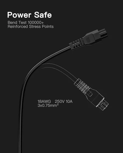 Miniatura 5 de Cable de carga rápida stio Compatible con Ninebot de Segway MAX G3/G2/G30/G30P/P65/P100S/F60, cable de alimentación de carga de 3 puntas, cable