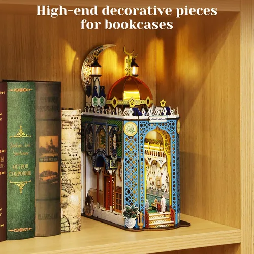 Miniatura 4 de Kit de rincón de libros, colección de libros antiguos, kit de casa en miniatura, muñeca de casa pequeña para adultos, estantería para familiares