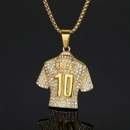 Miniatura 2 de Collar de jersey número 10, collar de fútbol número 10 para hombres, joyería con dije deportivo con dije de número 10, collar con colgante