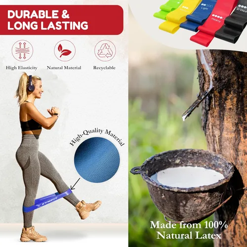 Miniatura 5 de Bandas de resistencia para mujeres, bandas de ejercicio, bandas de resistencia para entrenamiento, bandas de terapia física, bandas de pilates