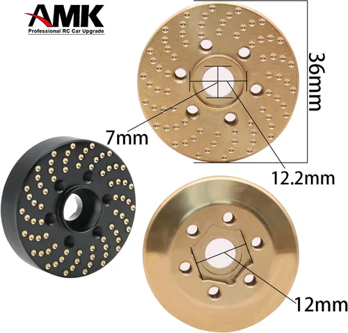 Miniatura 3 de 4 pesos de rueda de latón, adaptador de cubo hexagonal de rueda de latón 1/10 para llantas Beadlock de 1.9 pulgadas/2.2 pulgadas para llantas de 4