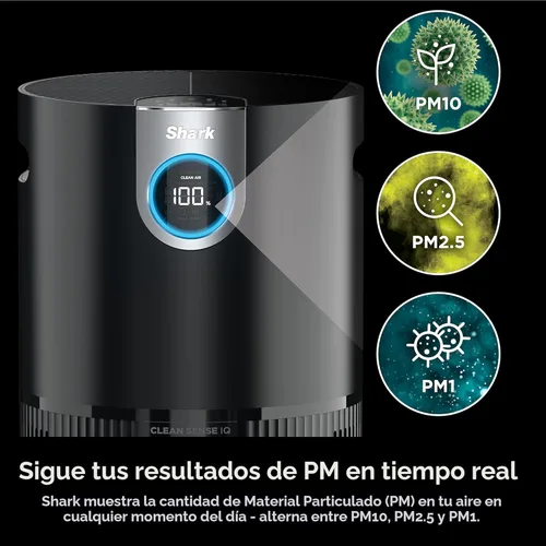 Miniatura 11 de Purificador de aire Shark para el hogar, la oficina y el dormitorio, tecnología Clean Sense, filtro de aire HEPA, 1200 pies cuadrados, captura