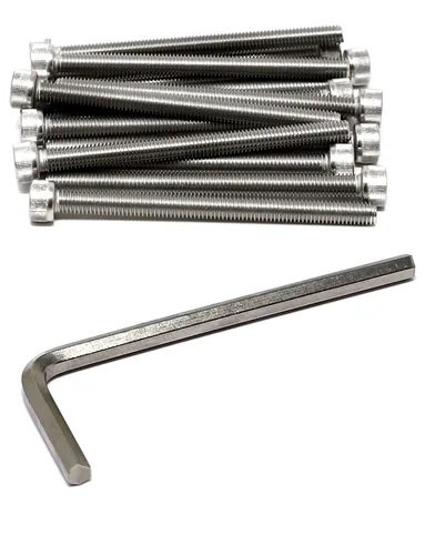 Miniatura 176 de iexcell 25 piezas M4 x 60/65/70/75/3.150 in paso de rosca 0.028 in acero inoxidable 304 cabeza hexagonal Tornillos Tornillos surtido Kit