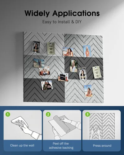 Miniatura 7 de Paneles de espuma con aislamiento de sonido para paredes, paquete de 12 paneles autoadhesivos acústicos, paneles de pared insonorizados de 12 x 12 x
