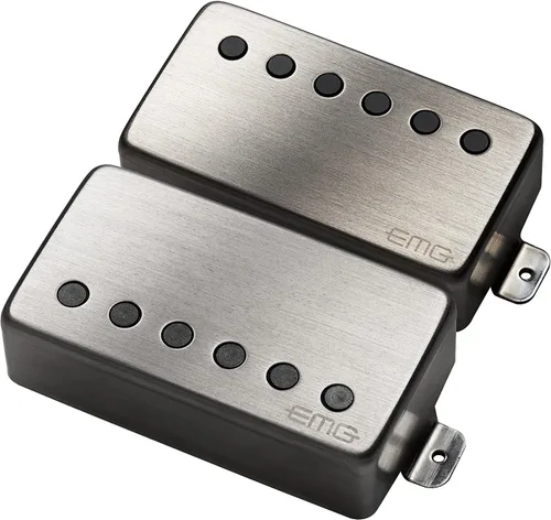 Miniatura 5 de EMG JH James Hetfield - Juego de pastillas para guitarra eléctrica, cromo negro cepillado Cromo cepillado negro