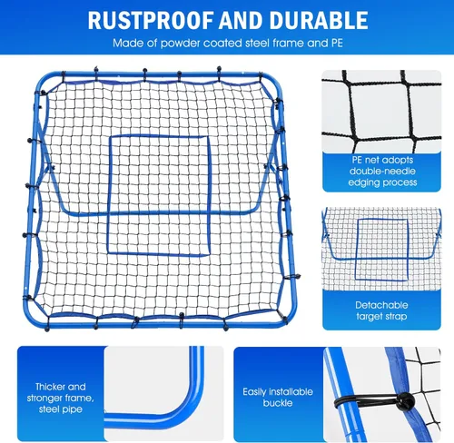 Miniatura 4 de Volleyball Lacrosse Rebound Net Pro, WINTHAI Lacrosse Rebounder for Backyard, 7x4FT/6x4FT/4x4FT Bounce Back Net with Target Strike Zone, Easy Quick
