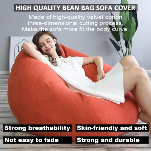 Miniatura 3 de Puf para adultos, puf para almacenamiento de animales de peluche, con cómoda almohada y reposapiés, para organizar juguetes de peluche o textiles
