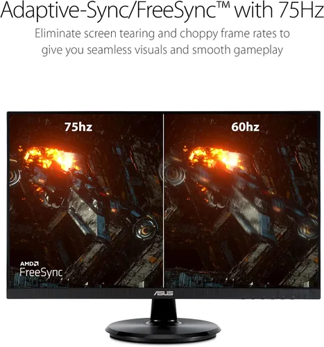 Miniatura 3 de ASUS Monitor 1080P de 27 pulgadas (VA27DCP) - Full HD, IPS, 75Hz, USB-C 65W Power Delivery, altavoces, sincronización adaptativa/FreeSync, cuidado