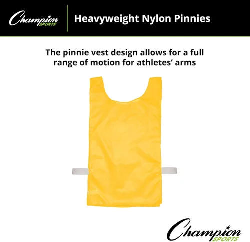 Miniatura 4 de Champion Sports Pinnie de nailon pesado, varios colores (paquete de 12)