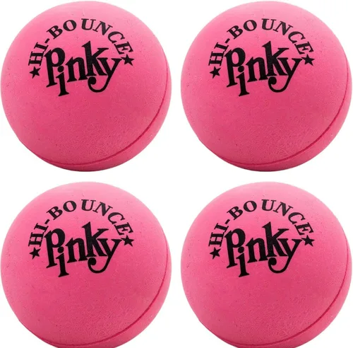 JA-RU Hi-Bounce Pinky Ball (paquete de 4) pelotas hinchables de 2.5 pulgadas para niños | Pelotas de rebote alto para deportes de interior y