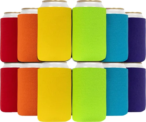 Miniatura 33 de QualityPerfection Fundas enfriadoras de latas de cerveza (25) de espuma, portavasos de 12 oz para sublimación personalizada HTV, vinilo, bricolaje