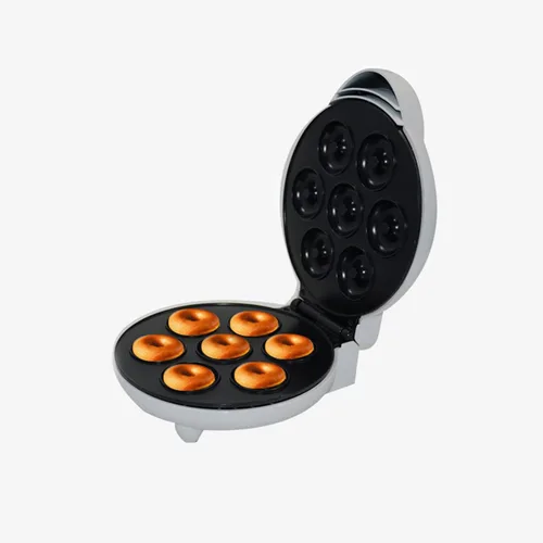 Mini máquina para hacer donas, portátil antiadherente eléctrico para donuts, mini máquina de quiche para desayuno de niños, aperitivos, postres