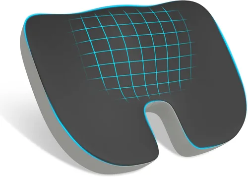 Miniatura 9 de Cojín de Espuma Viscoelástica, Cojín de Asiento de Alivio de Presión para Sillas de Oficina y Asiento de Automóvil, Diseño Ergonómico de Cojín