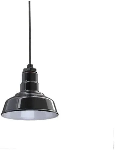 Miniatura 51 de Steel Lighting Co. Inglewood - Lámpara de granero Lámpara montada en el techo Cúpula redonda de 8 pulgadas vástago inclinado de 12 pulgadas