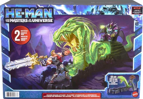 Miniatura 2 de He-Man and The Masters of the Universe Chaos Snake Attack Playset, Skeletor Fortress con 2 figuras de acción (He-Man y Skeletor), regalo
