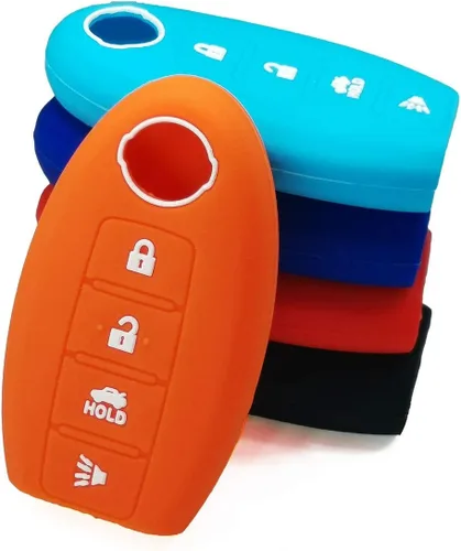 Miniatura 6 de Sillicone - Funda protectora para llave de coche, para Nissan Teana, Murano, Maxima, Pathfinder Rogue Versa 370Z, Sentra Altima, mando a distancia