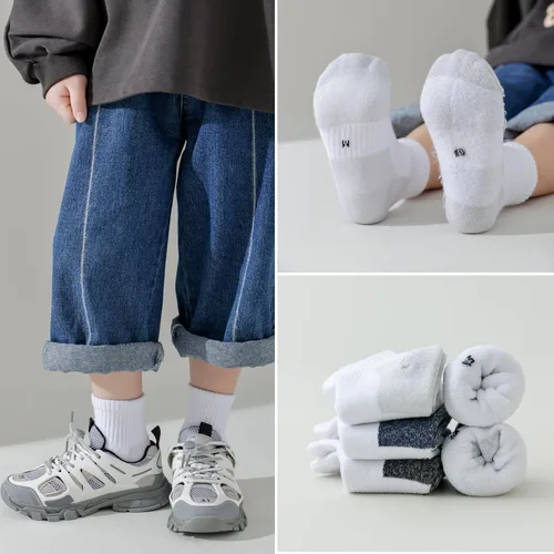 Miniatura 48 de EPEIUS Calcetines acolchados de algodón grueso para niños y niñas, calcetines atléticos deportivos para correr, paquete de 6 unidades, 4-14 años