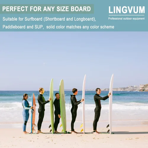 Miniatura 6 de Correa de SUP en espiral de alta calidad para tabla de remo de pie, cuerda de pierna, correa de muñeca para tabla de surf, tabla de remo, tabla