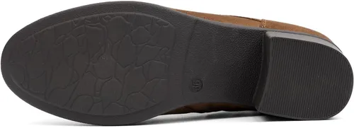 Miniatura 4 de VJH confort Botines de moda para mujer, tacón bajo, botines de combate gruesos con cordones y cremallera lateral