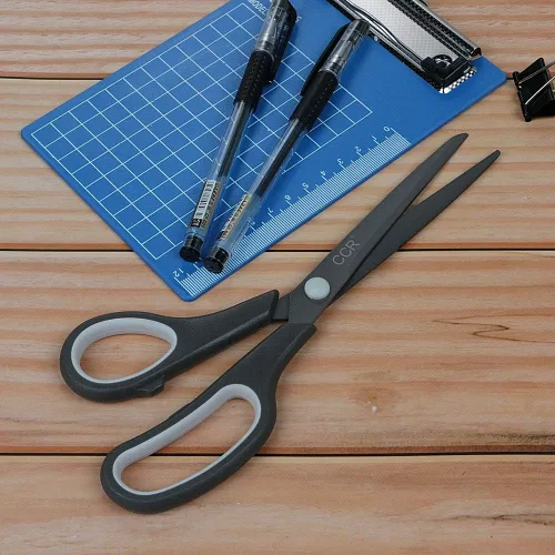 Miniatura 5 de CCR Tijeras de 8 pulgadas, mango suave y cómodo, cuchillas de titanio afiladas, paquete de 2