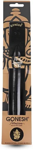 Gonesh - Soporte para incienso - Decoración moderna para el hogar - Quemador de incienso de madera - Negro - 10" x 1.25"