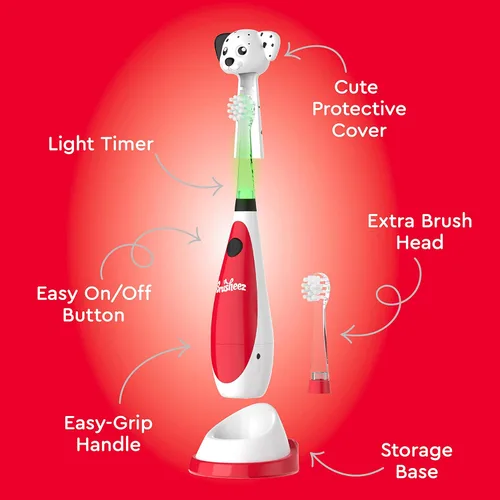 Miniatura 5 de Brusheez Cepillo de dientes sónico para niños pequeños - Cepillo de dientes seguro y suave para edades 1-3 con temporizador de 2 minutos Spotty