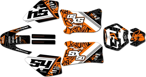Miniatura 4 de Kit de gráficos para KTM 50SX MINI SX50 (1998-2001) Serie Cyrus Rosa 16 Mil - Adhesivos para moto Dirt Pit Bike Motocicleta, accesorios de motocross