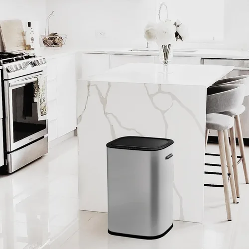 Miniatura 7 de Fashionwu Basurero de cocina de 55 litros/14.5 galones, bote de basura automático con sensor de movimiento y sin tacto, diseño silencioso