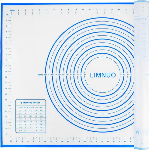 Miniatura 8 de Alfombrilla de silicona para hornear, masa enrollable antiadherente con medidas para hacer pasteles, pizza, galletas, fondant, extra gruesa